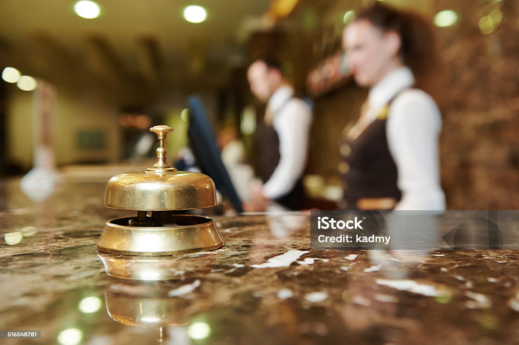 Empfang mit bell - Lizenzfrei Hotel Stock-Foto