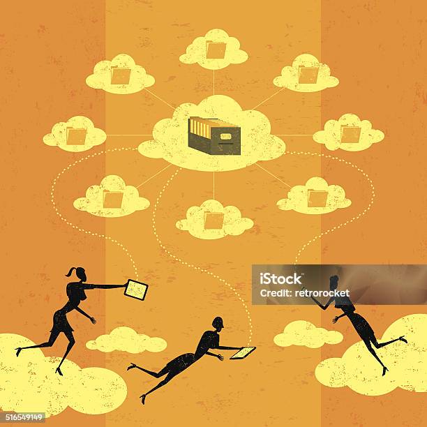 Cloud Computing Stock Illustration - Download Image Now - Network Server, Adult, Business