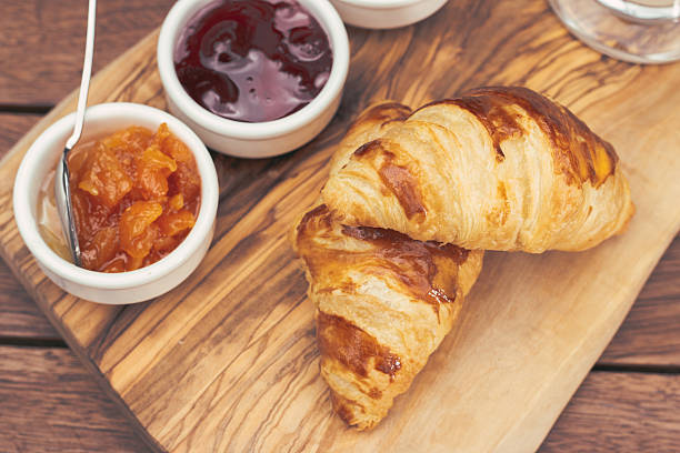 istock Croissant apricot and cherry jam together 516549588