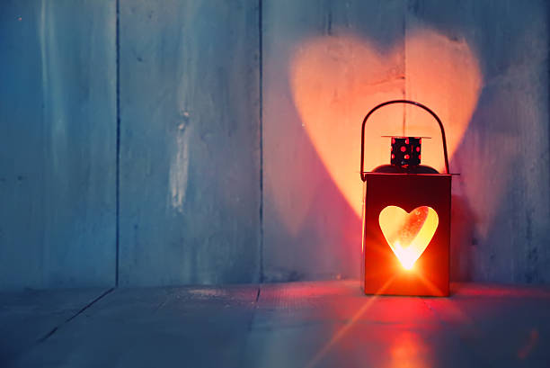 Lantern St Valentine's day greeting card with candle and hearts february photos stock pictures, royalty-free photos & images