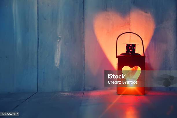 Lantern Stock Photo - Download Image Now - Heart Shape, Lantern, Candle