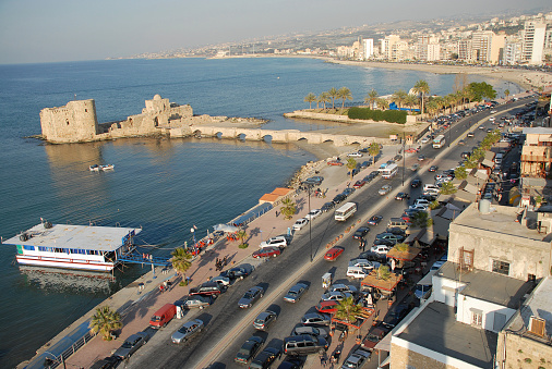 Aerial view of Sidon , Lebanon