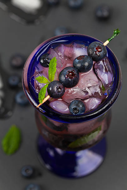istock Fresh Blueberry Drink with Ice Cubes 516554248
