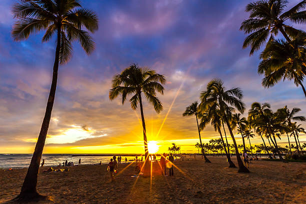 istock Watching the sunset in Waikiki 516586725