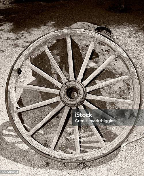 Wagon Wheel Stock Photo - Download Image Now - Agriculture, Antique, Barn