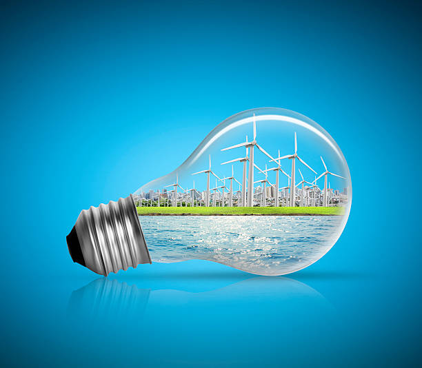 istock Electric light bulb and  green energy 516591513