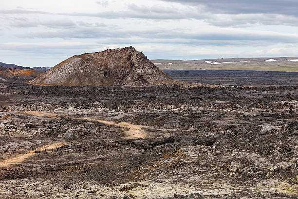 istock Lava fields Leirhnjukur volcano, Iceland 516596644