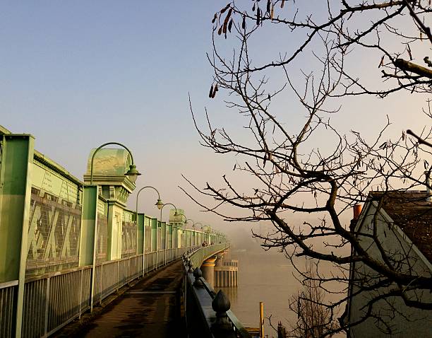 mist over he river South bank of river Thames in a misty morning, looking on the north bank putney photos stock pictures, royalty-free photos & images