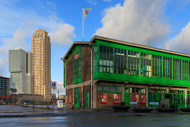 Rotterdam, Netherlands - February 1, 2015; exterior of theatre Walhalla, a small theatre with only 80 seats on the Deliplein in Katendrecht.
