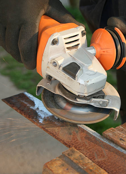 istock Grinding a metal part 516600946