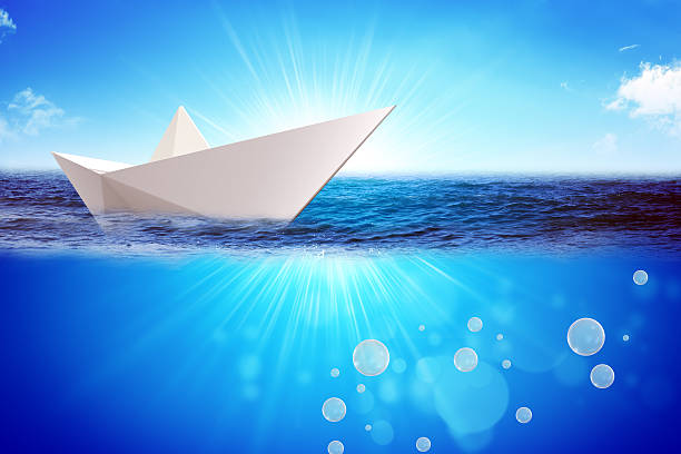 istock Origami paper boat 516601866