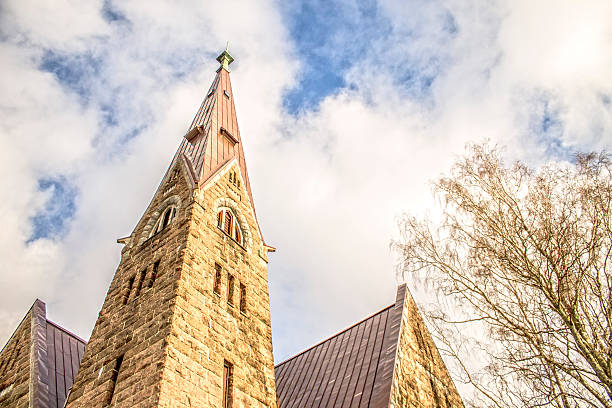 istock Old Finnish Church in spring 516603686
