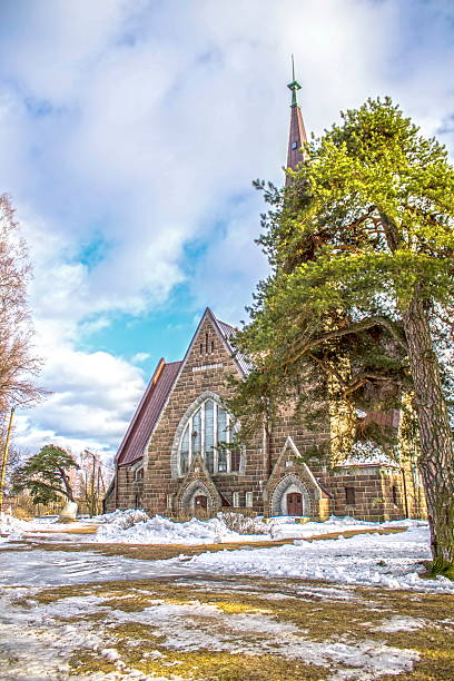 istock Old Finnish Church in spring 516604012