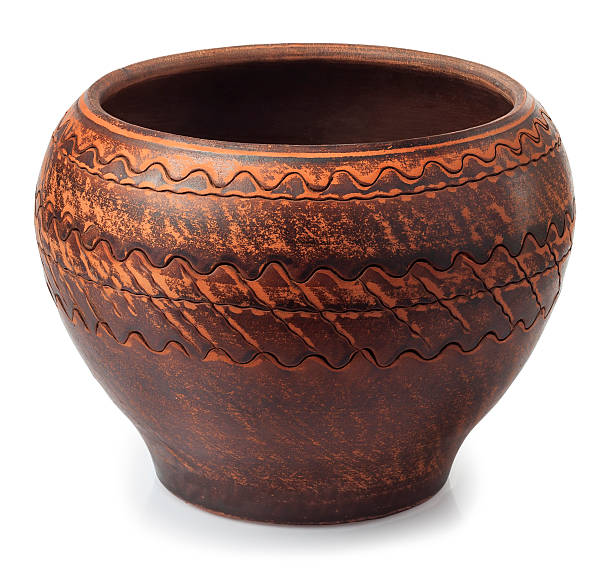 istock Clay pot for cooking isolated on white 516609108