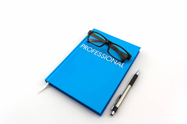 istock Blue diary book with the word