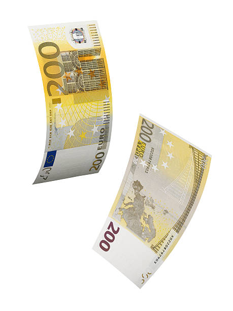 istock Two hundred euro bill collage isolated on white 516618867