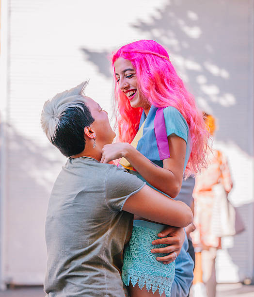 istock Young lesbian couple during the protest 516622378