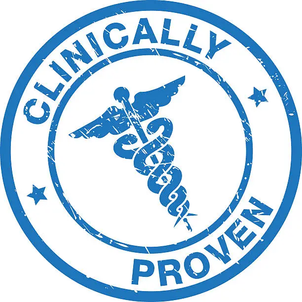 Vector illustration of CLINICALLY PROVEN
