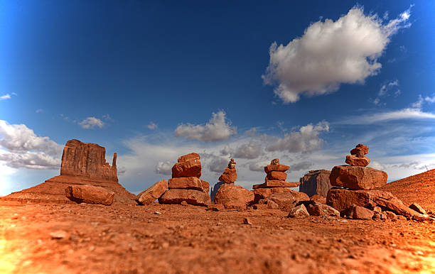 istock Prayer rocks or Cairns in Monument Valley 516625074