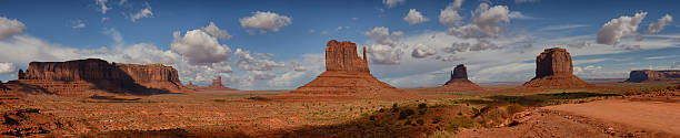 istock Panoramic landscape view of the famous Monument Valley mountains 516626966