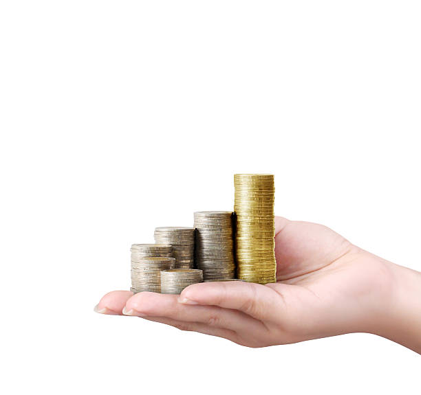 istock Human Hand coin to money 516631476