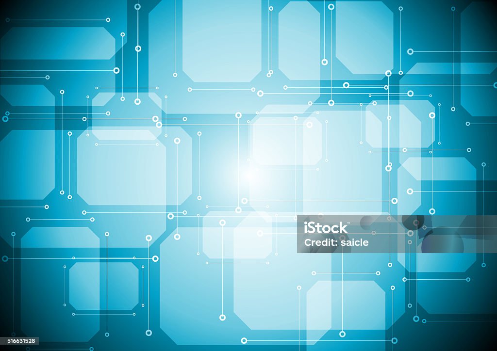 Abstract Blue Tech Background Stock Illustration - Download Image Now ...