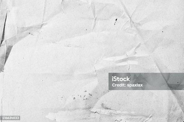 Crumpled Paper Texture Stock Photo - Download Image Now - Paper, Textured, Backgrounds