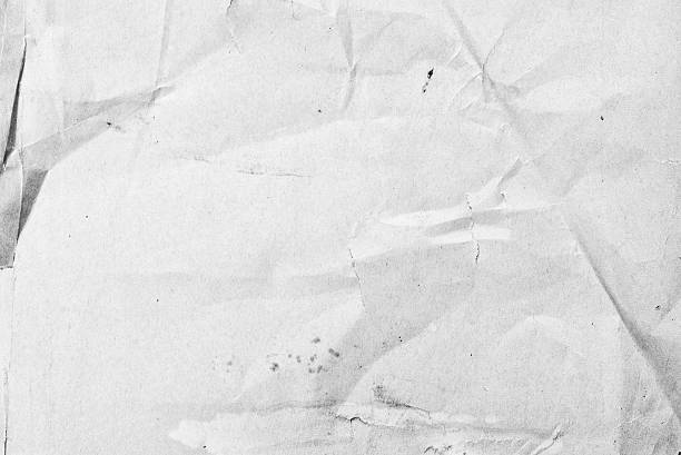 textura de papel amarrotado - paper folded crumpled textured imagens e fotografias de stock