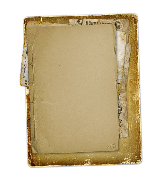 istock Old archive with letters, photos on the white isolated background 516634693