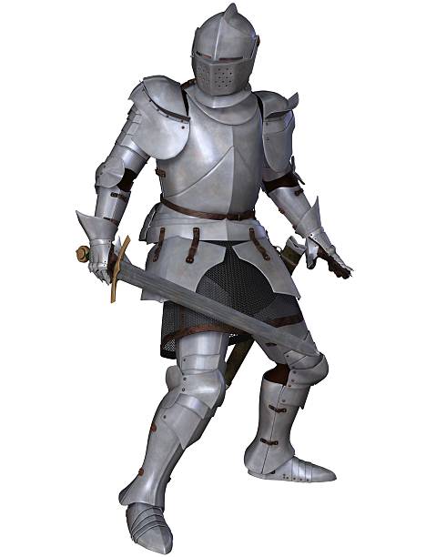 istock Fifteenth Century Medieval Knight in Fighting Pose 516637839