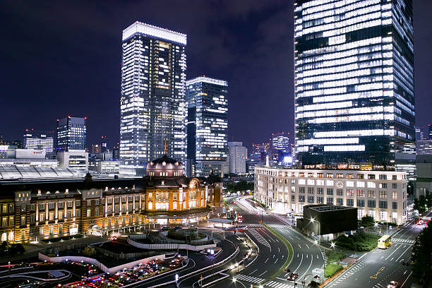 istock Night view of Tokyo station. 516638049