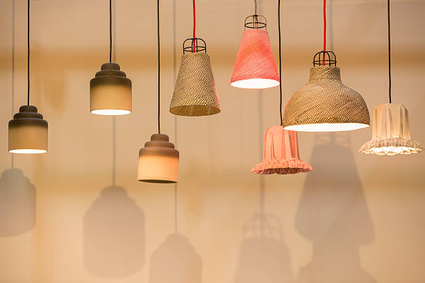 декоративные светильники фонарь - wicker textured bamboo brown стоковые фото и изображения