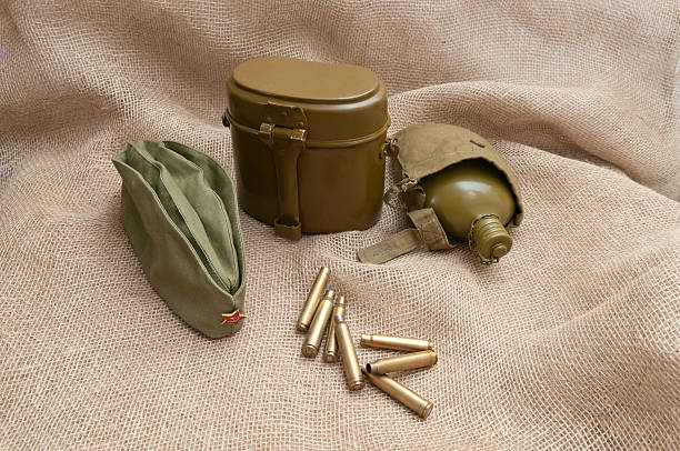 istock Army still life on the background fabric. 516646078