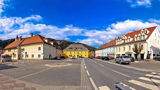 Town of Bad sankt Leonhard im Lavanttal center panorama, Carinthia, Austria
