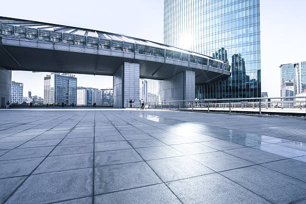 istock marble floor front of modern buildings in beijing 516646996