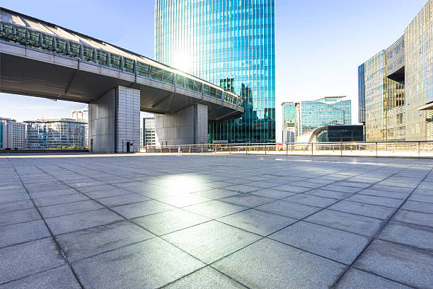 istock marble floor front of modern buildings in beijing 516647306