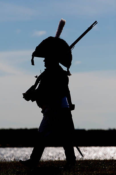 franco-prusiana soldado marchas. - franco prussian war fotografías e imágenes de stock