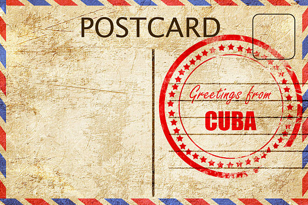 Greetings from cuba stock photo