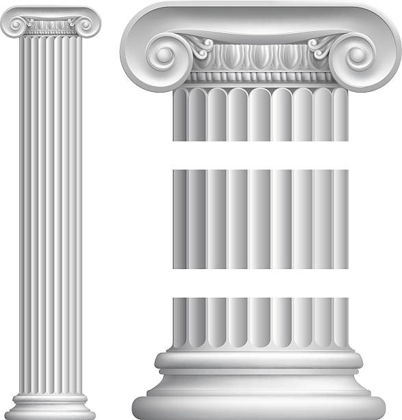 ilustraciones, imágenes clip art, dibujos animados e iconos de stock de pilar de la columna - column greek culture roman architecture