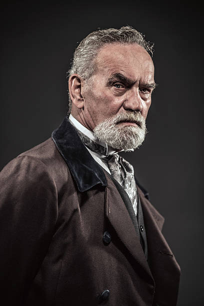 istock Vintage characteristic senior man with gray hair and beard. 516651601