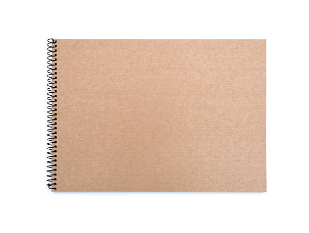 istock recycled paper notebook front cover on white background 516652263