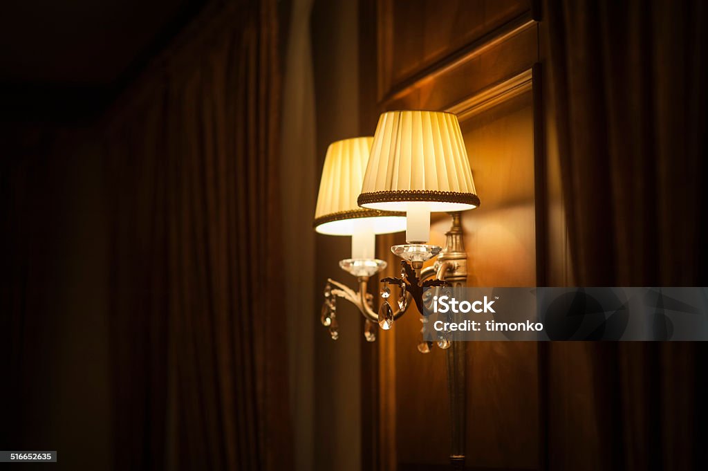 elegant vintage wall lamp Architecture Stock Photo