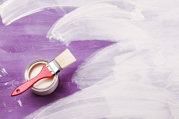 paint brush （ペイントブラシ）のは - paint home improvement paint can decorating ストックフォトと画像