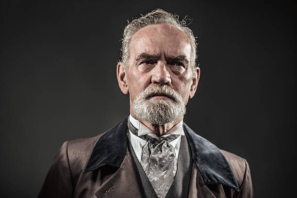 istock Vintage characteristic senior man with gray hair and beard. 516653367