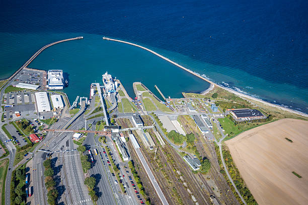 istock Aerial View over the Ferry Terminal Puttgarden 516654315