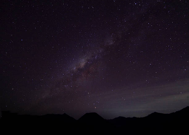 istock Extreme long exposure image showing star trails above the Bromo 516654701