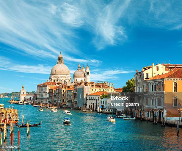 Beautiful View Of The Grand Canal In Venice Stock Photo - Download Image Now - Architecture, Arranging, Basilica