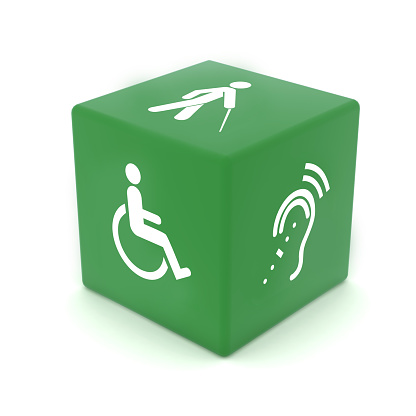 Accessibility computer icon cube