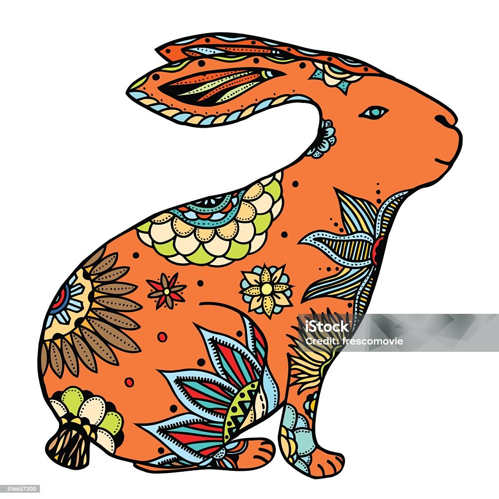 Doyle Rabbit Design Doodle Rabbit Illustration Stock Illustration - Download Image Now ...