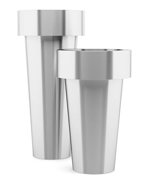 istock two metallic vases isolated on white background 516658260